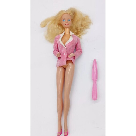 Vintage 1984 Day To Night Barbie Mattel 7929 Doll With Day Outfit & Night Shoes - Picture 2 of 16